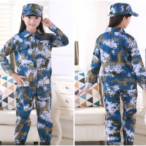 Childrens Clothing Set Jacket+terousers+cap+belt Halloween Military Uniform Teenager Boys Combat Shirt High Quality Army Suit