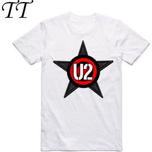 2019Fashion Men Print Band U2 Fashion T-shirt O-Neck Short Sleeve Summer The Joshua Alternative Rock Casual Top Tee Cool T Shirt
