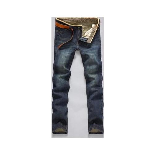 2020 Hot Sale Fashion Brand Men Jeans Straight Dark Blue Color Printed Jeans Men Ripped Jeans High Quality Jeans Trendy Korean