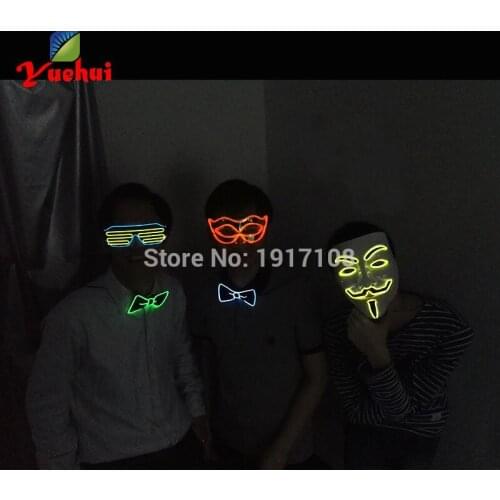 New type10 color lighting LED Bow Tie wedding props glowing EL wire Tie Gift For Evening Party Decoration,christmas ,DJ,bar,club