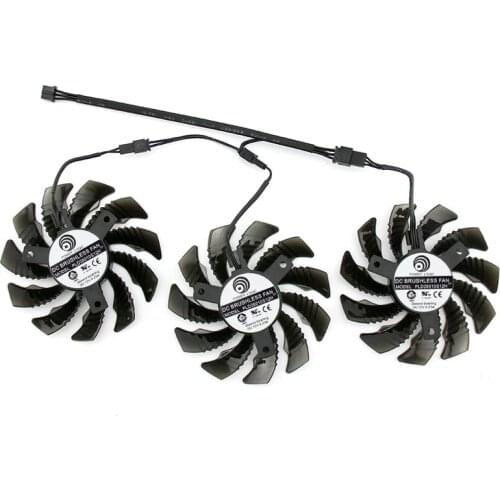75MM PLD08010S12H 3PIN Cooling Fan For Gigabyte GTX 970 Windforce G1 R9-280X GV-R928XWF3-3GD GV-R928XOC Graphics Cards