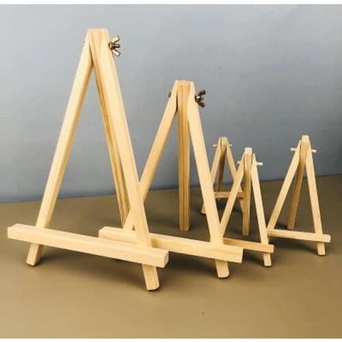 Natural Wood Easel Frame Tripod Display Meeting Wedding Table Number Name Card Stand Display Holder Children Painting Craft