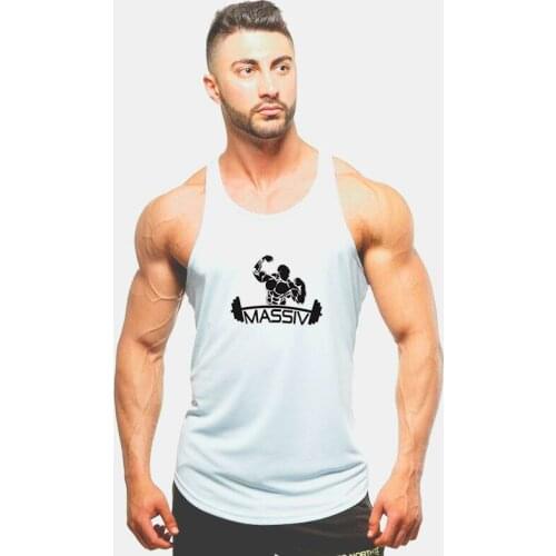 Sports fitness bodybuilding vest men running training quick-drying vest 2020 new slim body wearing cotton sleeveless shirt men