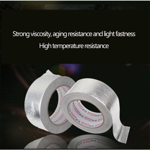 High Temperature Resistant Flame retardant Thickened Fiberglass Cloth Aluminum Foil Tape Hood Exhaust Pipe Seal Repair