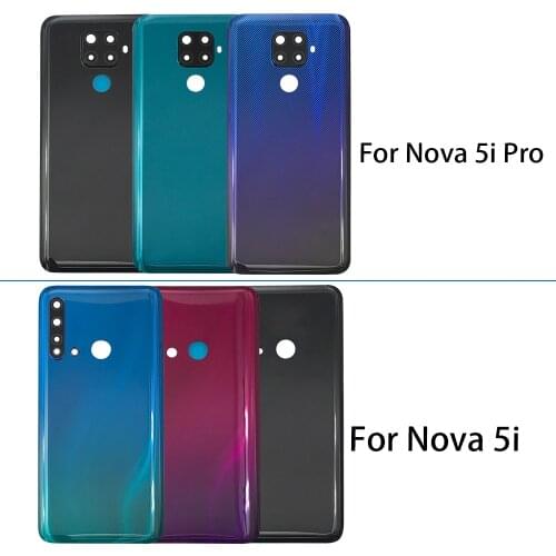 Back Battery Door Rear Housing Cover Case With Camera Glass For Huawei Nova 5i Pro