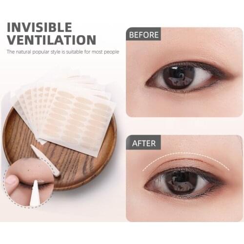 240/360pcs Lace Double Eyelid Sticker Glue-free No Trace Transparent Invisible Self-adhesive Shaping Cream Fibre Fairy