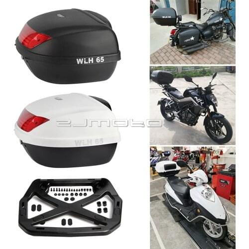Universal Motorcycle ABS Plastic 52L Top Case Large Rear Cargo Box For Honda Yamaha Suzuki BMW Scooter Luggage Tail Box