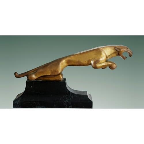 Bronze Abstract Cheetah Statue Wildlife Animal Leopard Sculpture Art Classy Office Desktop Decoration Birthday Gifts Large