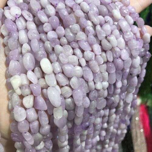Natural Stone Beads Irregular Kunzite Purple Spodumene Loose Beads for Jewelry Making DIY Charm Necklace Bracelet Accessory 15