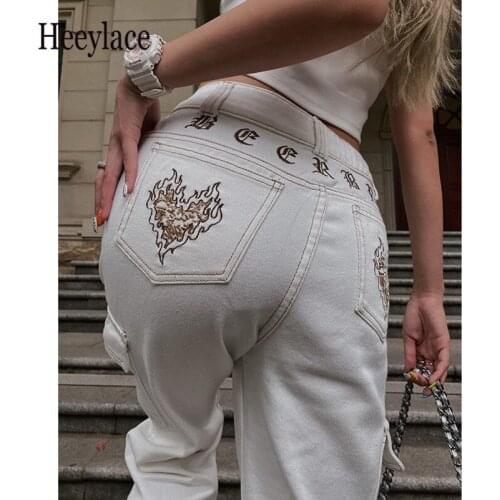 Heeylace Women's Jeans With Embroidery