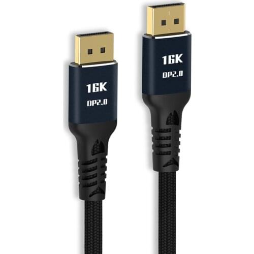 Jimier 1M 2M 3M DisplayPort 2.0 DP to DP Cable 16K 60hz Cable Ultra-HD UHD DP 1.4 8K 120hz for PC Laptop TV