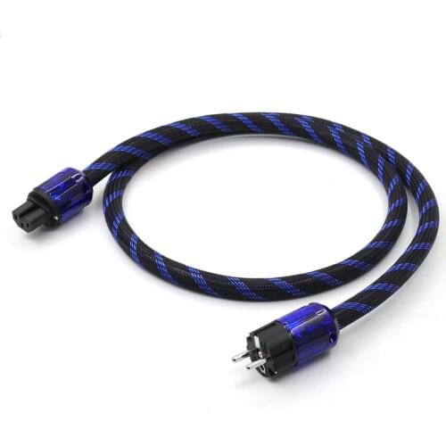 1 Piece Hi-End Schuko Power Cable EU Power Cord with EU Plug Mains Power Cable HIFI Audiophile European AC Power Cable