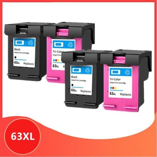 4Pk 63XL Cartridge Compatible for hp 63 XL Ink Cartridge for hp63 for Deskjet 1110 2130 2131 2132 3630 4250 5220 5230 5232 5252