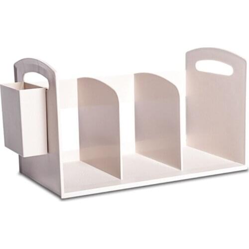 Bookend Book Support Stand Multifunction Book Folder Bookshelf with Pen Holder M17F