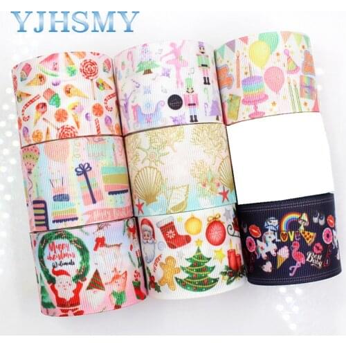 YJHSMY G-18716-620,38 mm 5 Yards Cartoon Printed grosgrain ribbons,DIY handmade Hair accessories Material wedding gift wrap