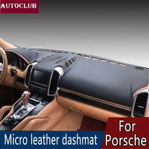 For Porsche Cayenne Macan Panamera Boxster/Cayman 911 Leather Dashmat Dashboard Cover Prevent Sunlight Pad Dash Mat Sun Shade
