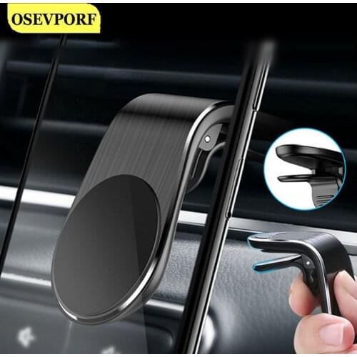 Metal Magnetic Car Cellphone Holder Mini Air Vent Clip Mount Magnet Holder Stand GPS Bracket for iPhone 11 Pro Xiaomi Redmi 9 8