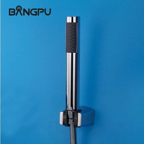 BANGPU Bar Shape Shower Head ABS Plastic Handheld Shower Water Saving Pressure Hand Shower Chrome Bathroom Hand Shower