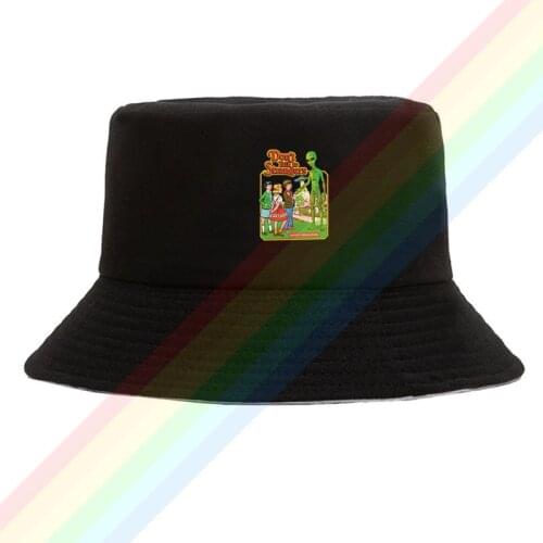 Don't Educate Strangers About Safety Summer Outdoor Cap Travel Beach Sun Hat Unisex Double Sides Wear