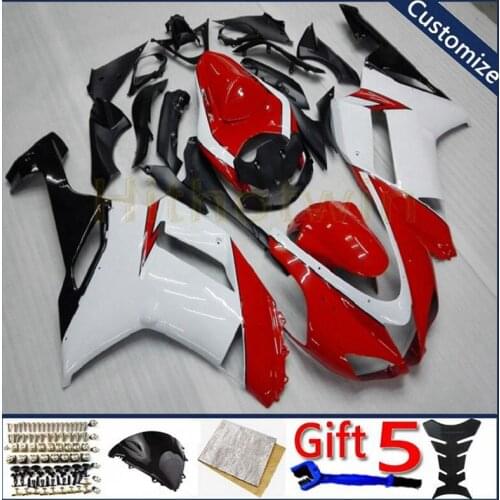 Motorcycle fairing For ZX-6R 2007-2008 ZX636 07 08 ZX6R Body Kit motorcycle panels Injection mold red white