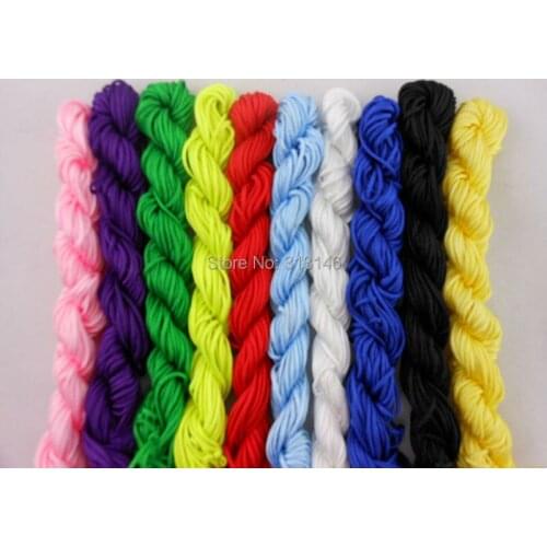Wholesale High Quality 10pcs/lot 1.5mm Macrame Shamballa Bracelet Nylon Beading Rattail Braid Cord Chinese Knot String Thread