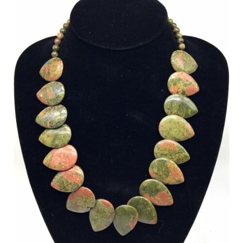 Pendant necklaces Fashion Stone Beads Choker Drop Beads 18x25mm Moon Stone Onyx Carnelian Tiger Eye Stone Party Gift