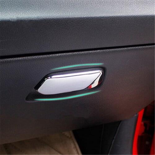 Suitable For Kia Rio K2 2011-2016 Car Glove Box Cover Sticker Interior Storage Box Handle Decoration Trim ABS Chrome
