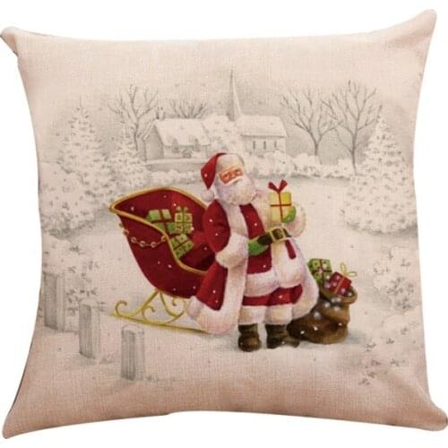 Christmas Pillow Cover Living room Decorative Pillows Christmas Cushion Cover Couch Plaid Pillow Chair Cushion Cover 45X45cm