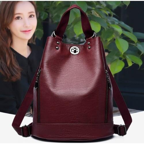 High Quality Womens Backpack Fashion Womens Schoolbag Leather Bag Womens Travel Hanging Bag Back To School Holographic Bags