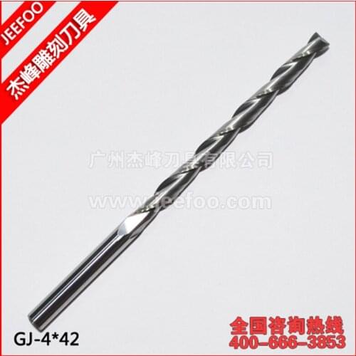 Carbide CNC Router Bits Two Flutes Spiral End Mill Double Flutes Milling Cutter for PVC Cutter