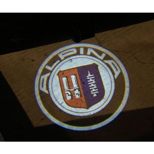 1/2pcs Projector Light Car Led Wireless Door Logo Welcome Light Decor For BMW ALPINA Logo E46 E39 E90 E60 E36 F30 X5 E53 F10