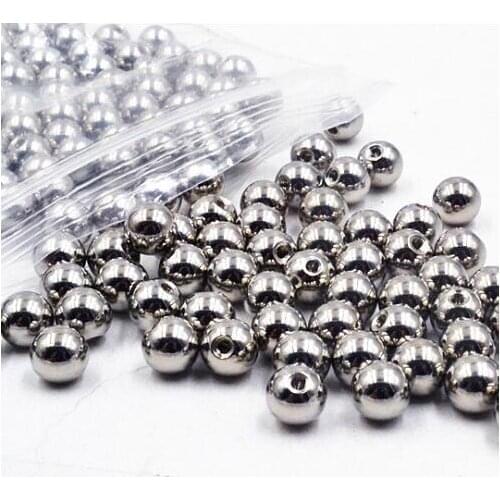 10pcs/lot Silver 316L Stainless Steel Ball 16G Replacement 3mm 4mm 5mm Ball Barbell Nose Ring Nipple Body Piercing Jewelry