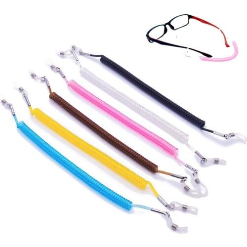10pcs Spring Wire silicone Sunglasses rope Eyewears Neck Cord Holder with silicone loop high quality elastic wholesale