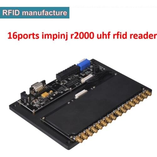 16ports UHF RFID reader long read range RS232/TCP/IP INDY Impinj R2000 with free rfid bibtag wet inlay sticker for marathon race