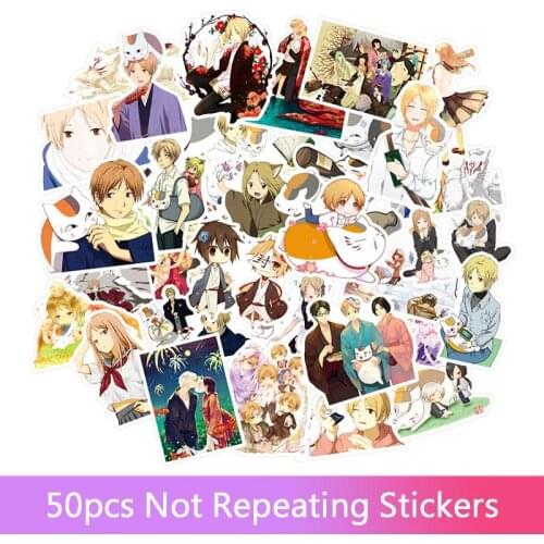 50 Pcs Japan Anime Natsume Yuujinchou Stickers For Fridge Luggage Laptop Motorcycle Skateboard Bicycle Cute Cartoon Stickes