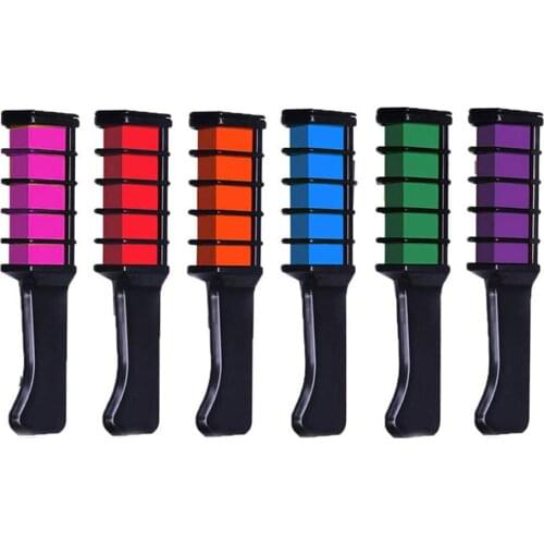 6pcs Convenient Multicolor Comb With Cover Hair Dyeing Role Play Suit Party Play Salon Cool Hair Dyeing
