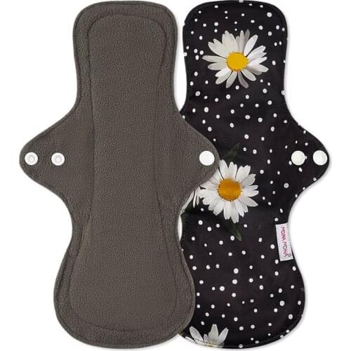 ALINAPPY Washable Bamboo Charcoal Inner Menstrual Pads For Regular Flow, Reusable, Healthy And Comfortable Sanitary Napkins18*30