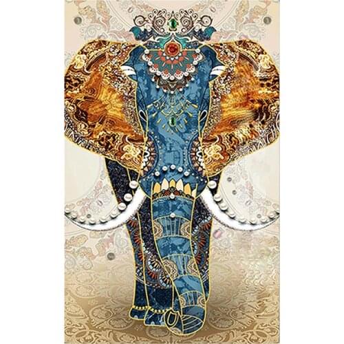 Art Elephant Diamond Painting Full Round Animal DIY Sticking Drill Cross Stitch 5D Embroidery Simple Home DecorativeXN1490