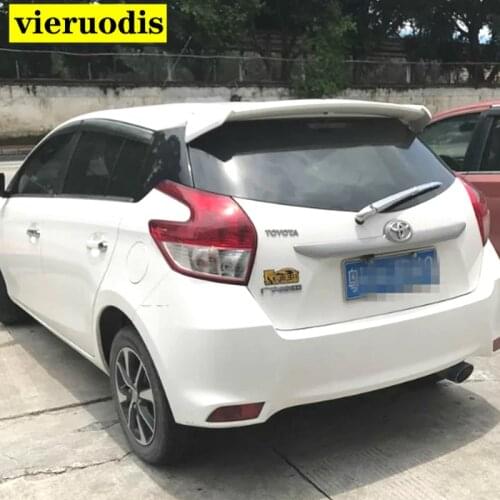 Car Accessories ABS Unpainted Color Rear Trunk Boot Wing Roof Spoiler For Toyota Yaris 2008 2009 2010 2011 2012 2013