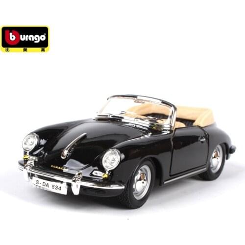 Bburago 1:24 1961 Porsche 356B Convertible Alloy Car Model Alloy Simulation Car Decoration Collection Gift Toy Static Car Model