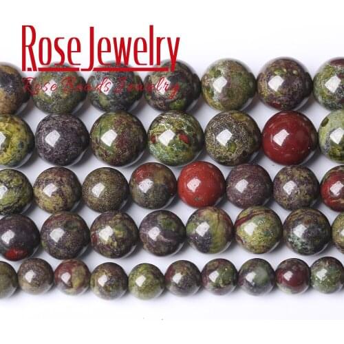 Wholesale Natural Stone Beads Dragon Blood Stone Round Loose Beads 15 Inches 4 6 8 10 12mm Pick Size for Jewelry Making Bracelet