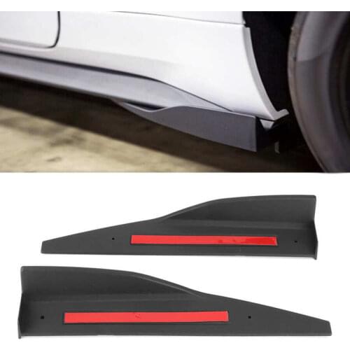 Black Side Skirt Rocker Splitters Diffuser Winglet Fit for Ford Mustang Roush 2015+ Side Skirt Winglet Auto Accessories