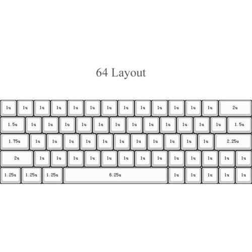 TU64 Layout Type-c BT 2.4g 3 Model Mechanical Keyboard Kits Hot Swappable PCB With 1206 White Light PC Case Aluminum Plate