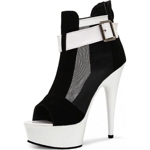 Fashion womens shoes the new 2016 favorite star stage dinner with small size 15 cm high floor empty shoe sandals