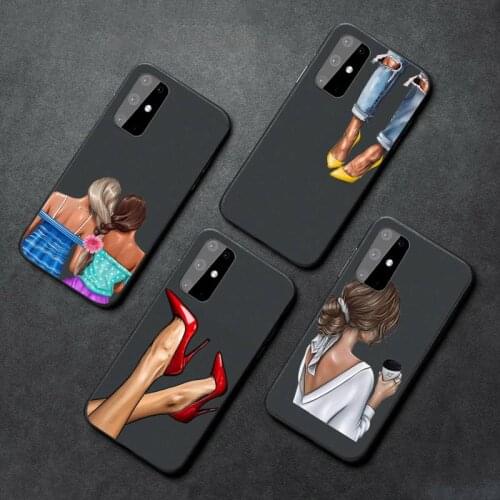 Fashion coffee women Cover Phone Case For Samsung A21S A32 A51 A52 A71 A50 A12 S10 S20 S21 Plus Fe Ultra