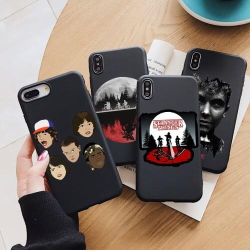 Stranger Things black cover TPU soft silicone phone case for iPhone 11 pro max 8 7 6 6S Plus 12mini 12pro SE XR X XS MAX Shell