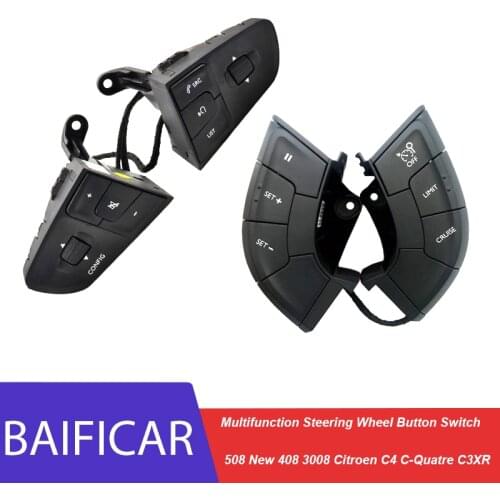 Baificar Brand New Multifunction Steering Wheel Button Switch For Peugeot 508 New 408 3008 Citroen C4 C-Quatre C3XR