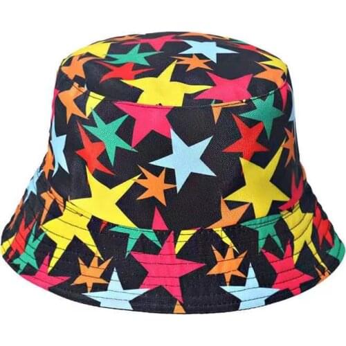 Unisex Fashion Double-sided Fisherman Hat Vintage Print Panama Bucket Hat Reversible Bob Chapeau Femme Retro Hip Hop Cap Gorros