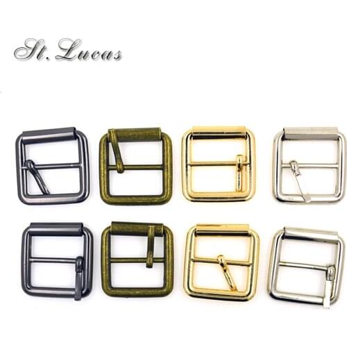 High quality 20pcs/lot 20mm gold silver bronze black iron pipe Square alloy metal shoes bags Belt Buckles DIY sew accessory