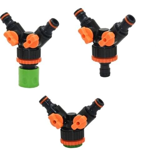 Garden 2 way tap Y garden tap water sprinkler Irrigation valve Hose 2 Way 5/8" Quick connector adapter 1pcs
